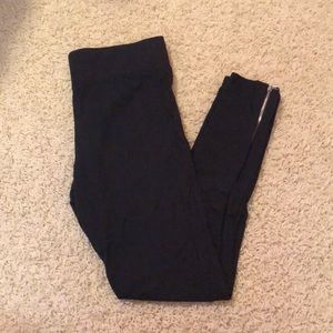 Black leggings with zipper detail from Aerie